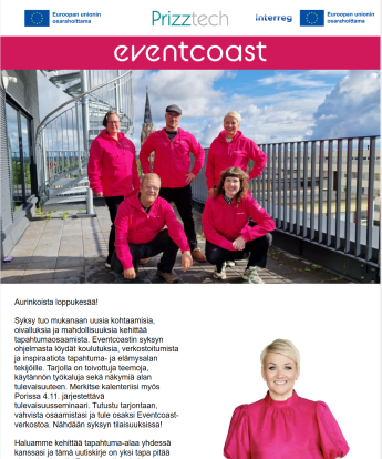 Eventcoast-uutiskirje elokuu 2026