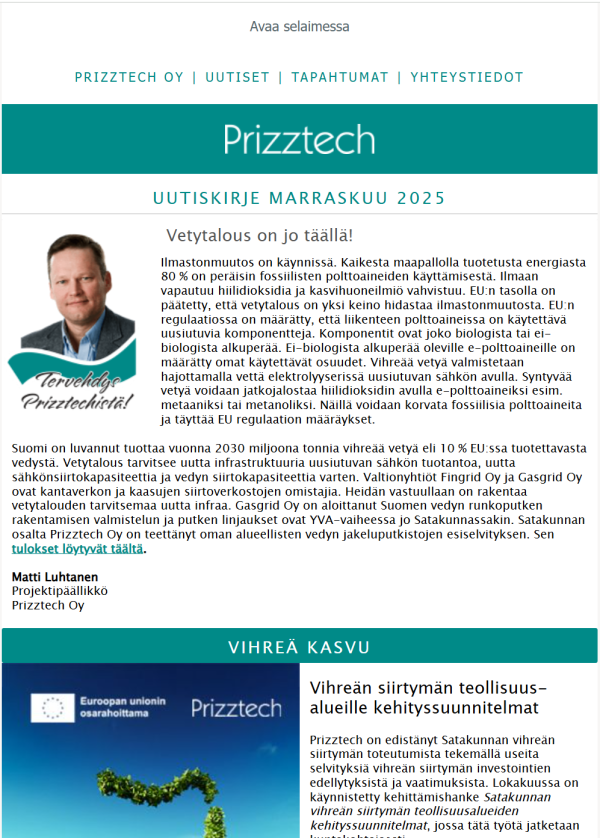 Uutiskirje marraskuu 2025